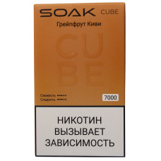 Вейп SOAK CUBE White 7000 Grapefruit Kiwi Грейпфрут Киви Одноразовый