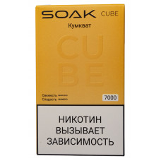 Вейп SOAK CUBE White 7000 Kumquat Кумкват Одноразовый