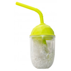 Бонг силикон Freeze Cup Bubbler Mix h=235мм Колпак-d=14.5мм H181 Зеленый