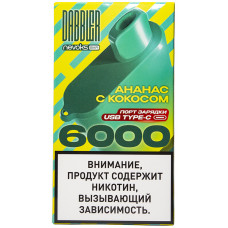 Вейп Dabbler 6000 тяг Ананас Кокос 2% 14 мл 550 mAh Одноразовый