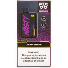 Вейп Nasty Fix Go 5000 тяг Asap Grape 2% 650 mAh Одноразовый