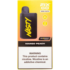 Вейп Nasty Fix Go 3000 тяг Mango Peach 2% 500 mAh Одноразовый