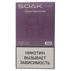 Вейп SOAK CUBE White 7000 Pear Prunes Груша Чернослив Одноразовый