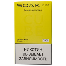 Вейп SOAK CUBE White 7000 Mango Avocado Манго Авокадо Одноразовый