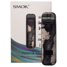 SMOK Novo 4 Kit Black Stabilizing Wood 800 mAh Черный